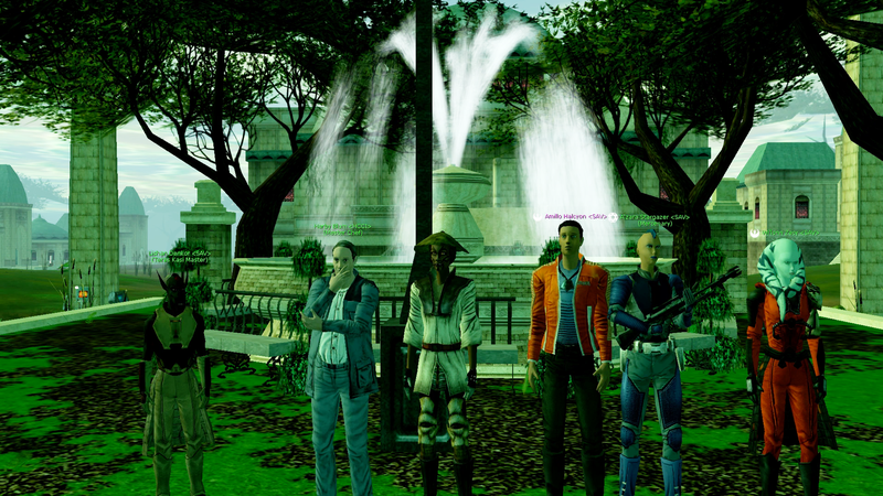 Me, with some of the citizens of Savereen.